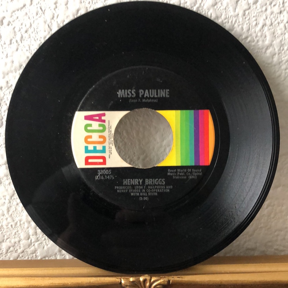 Henry Briggs Miss Pauline Vinyl 45 Record